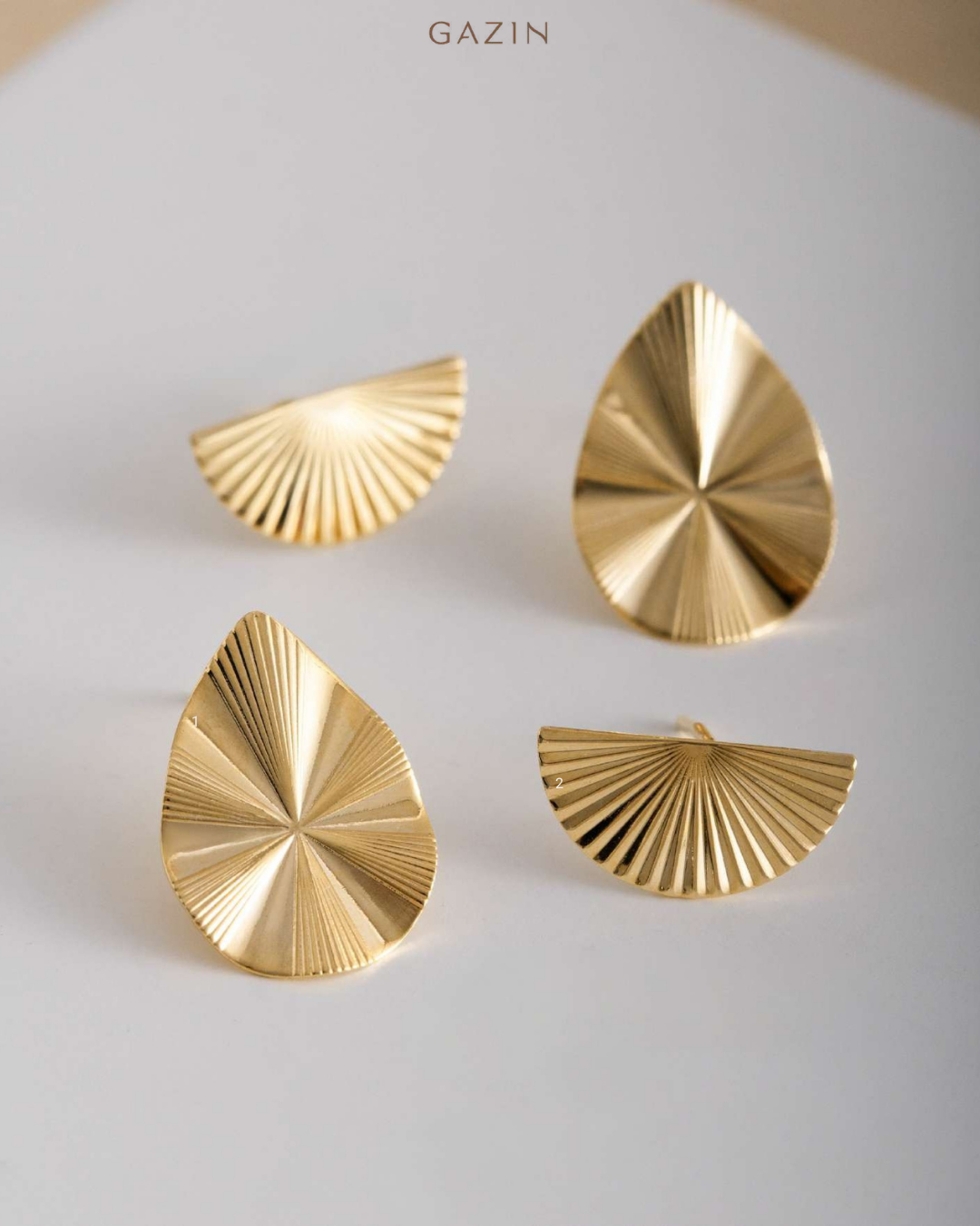 Fan and Teardrop Earrings