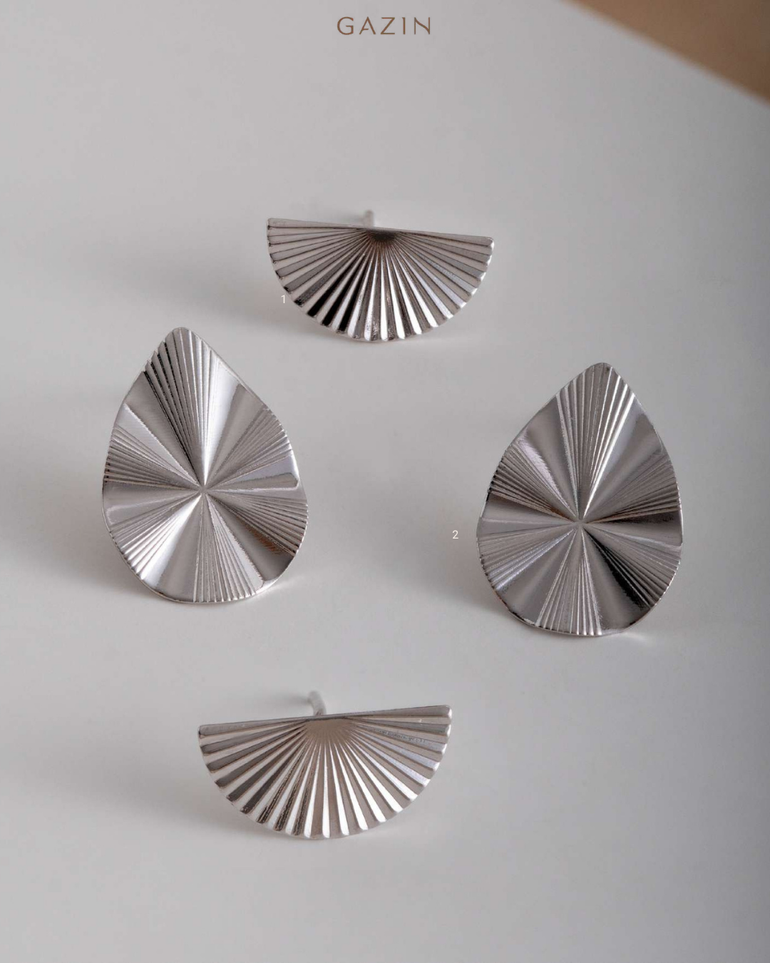 Fan and Teardrop Earrings