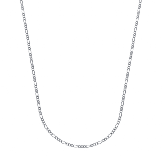 Corrente Prateada Masculina Elo 3 por 1 - 3mm